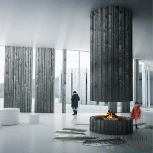 Подвесной овальный камин CV050 Bloch Design