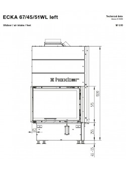 Каминная топка Hoxter ECKA 67/45/51Wh