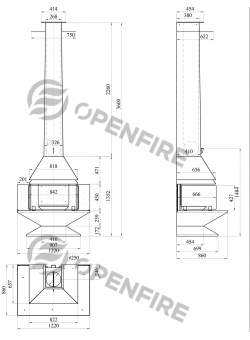 Пристенный камин CANDLE Plus
