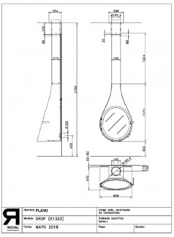 Печь-камин ROCAL Drop