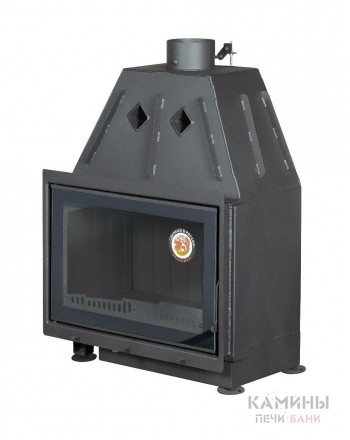 Каминная топка Экокамин Альфа 700-150 B черный шамот