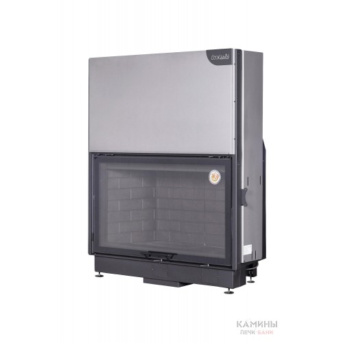 Каминная топка Экокамин ВЕГА 1200 B принтинг черный шамот подовое горение Каминная топка Экокамин ВЕГА 1200 B принтинг черный шамот подовое горение