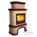 Изразцовый камин Прованс КимрПечь центральный двухъярусный однотонный В с дровником Изразцовый камин Прованс КимрПечь центральный двухъярусный однотонный В с дровником