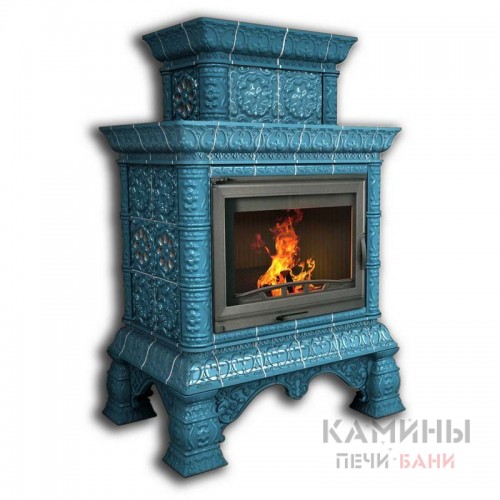 Изразцовый камин Кострома КимрПечь пристенный двухъярусный однотонный В Изразцовый камин Кострома КимрПечь пристенный двухъярусный однотонный В