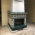 Изразцовая облицовка изразцами "Охота" топки Астов М700