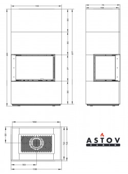 Камин Астов APLIT П2С 8457