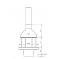 Островной камин LOFT - 01/2 со сферическим куполом  Островной камин LOFT - 01/2 со сферическим куполом