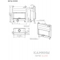 Каминная топка Romotop HEAT 3g L 110.50.01 конвекционная с выдвижными подъемными дверцами
