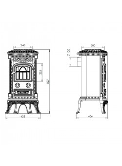 Печь Nordflam Plato