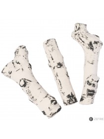 Керамические дрова береза (ZeFire) - 3 шт