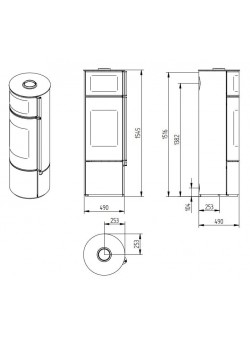 Печь-камин Jydepejsen Omega Chef 