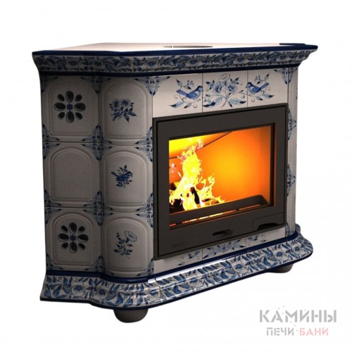 Изразцовый камин Прованс КимрПечь угловой Роспись Изразцовый камин Прованс КимрПечь угловой Роспись