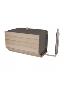 Бак накопительный, навесной, малый (16 л.) в деревянном обрамлении