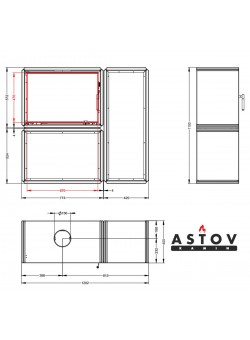 Камин Астов ЛЕГГО ПК 7454 С ДВУМЯ ДРОВНИКАМИ