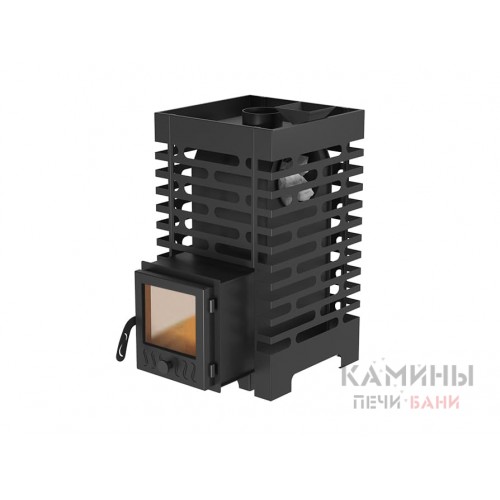 Стальная печь для бани ASTON 16 со стеклянной дверцей