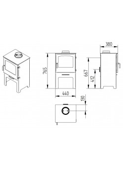 Печь-камин Jydepejsen Country 765
