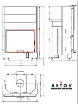 Каминная топка АСТОВ ПС 8063 У