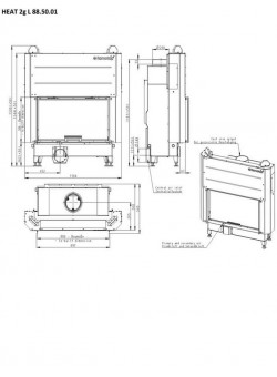 Каминная топка Romotop HEAT 3g L 88.50.01 с выдвижными подъемными дверцами