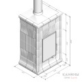 Печь-камин типовая КерамикаДекор Ритм в цвете Лазурный