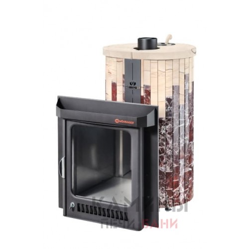 Печь для бани Ферингер Малютка ПФ до 18 м3 Россо Леванте + "Окаменевшее дерево"