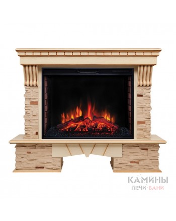 Электрокамин Sorento 33/33W WT с очагом Epsilon 33