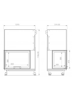 Каминная топка A.caminetti QUATTRO 100 L ECO