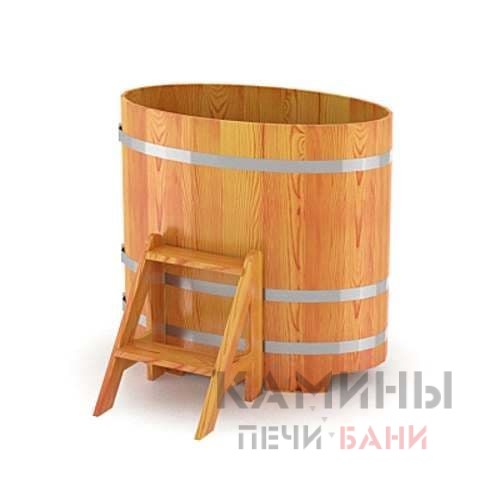 Купель для бани овальная из лиственницы