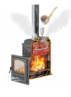  Печь для бани Эверест 24 Легкий пар (280) под обкладку