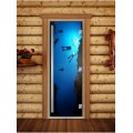 Дверь Doorwood Престиж Фотопечать для бани сатин 8 мм