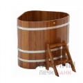 Купель для бани угловая из лиственницы