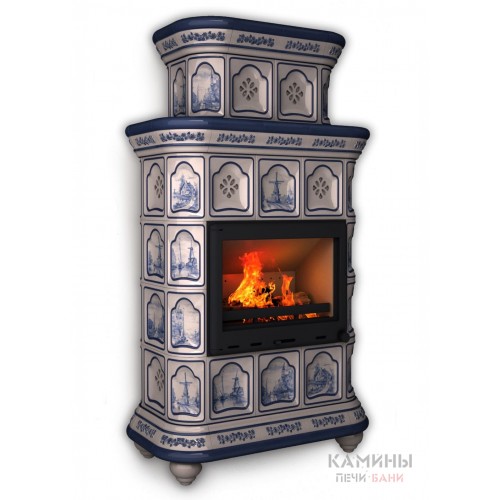 Изразцовый камин Истра КимрПечь пристенный двухъярусный Художественный Изразцовый камин Истра КимрПечь пристенный двухъярусный Художественный