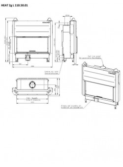Каминная топка Romotop HEAT 3g L 110.50.01 с подъемными дверцами