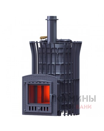 Печь AVANGARD ЗК 40 (П2) Ураган в сетке Тюльпан