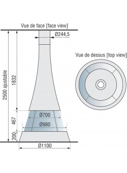 Центральный камин Linea 914 JC Bordelet