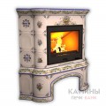 Изразцовый камин КимрПечь Прованс угловой с дровником Роспись