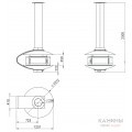 Закрытый подвесной камин Traforart Fancy Central