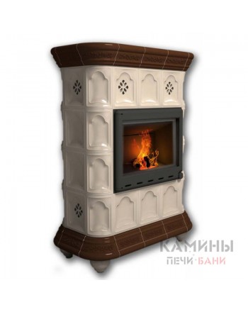 Изразцовый камин Истра пристенный однотонный B
