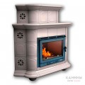 Изразцовый камин Прованс КимрПечь угловой двухъярусный однотонный А Изразцовый камин Прованс КимрПечь угловой двухъярусный однотонный А