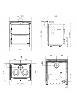 Печь камин La Nordica Verona XXL