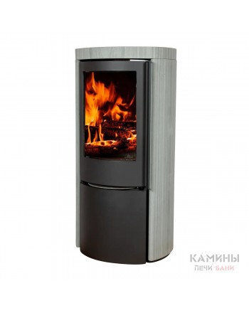 Печь-камин Jydepejsen Cozy Classic Grey Wood Sandstone