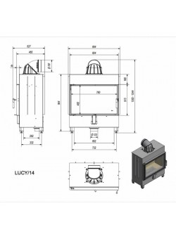 Каминная топка Kratki Lucy/14