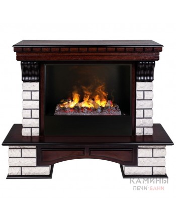Электрокамин Country Rock 26 AO с очагом 3D Cassette 630 + Black вставка