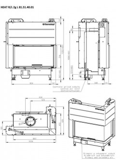 Каминная топка Romotop HEAT R(L) 3G L 81.51.40.21 угловая с раздельным стеклом