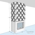 Камин с изразцами Маджестик. Базовый цвет: Кленовый