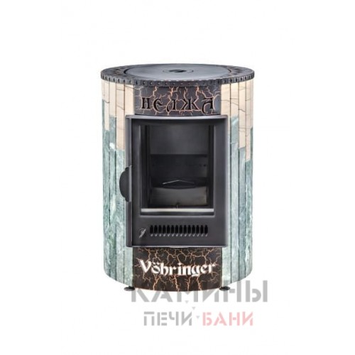 Печь отопительно-варочная Ферингер Нелжа (Змеевик+"Окаменевшее дерево")