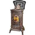 Печь-камин LK AMBRA Bronze из чугуна для дома и дачи Печь-камин LK AMBRA Bronze из чугуна для дома и дачи