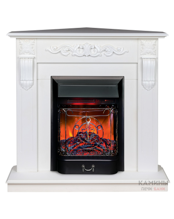 Электрокамин RealFlame Dominica Corner WT c Majestic Black RC