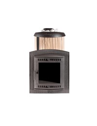 Печь банная "Атмосфера L" ламели "Окаменевшее дерево" наборные