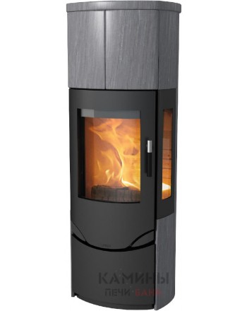 Печь-камин Lotus PRIO M Indian Night - with side glass panel