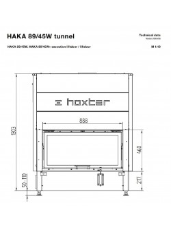 Каминная топка Hoxter HAKA 89/45WT